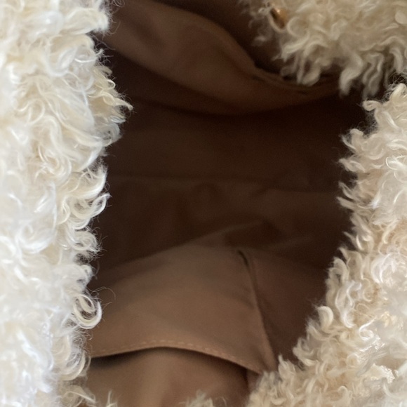 White teddy boho bag! Only used once. Great condition! - Picture 3 of 4